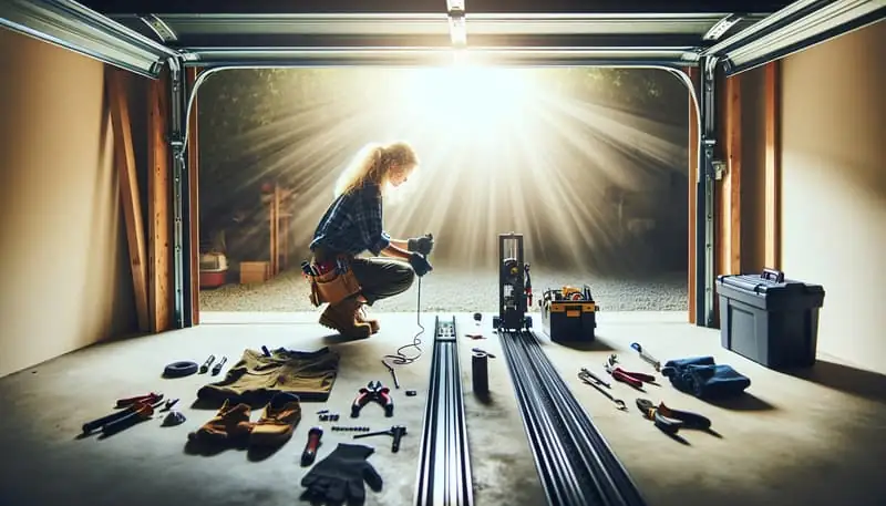 Garage Door Track Repair — Ariel